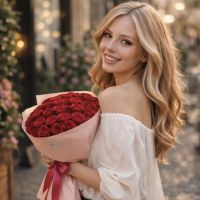 Букет з 25 червоних троянд Бітола