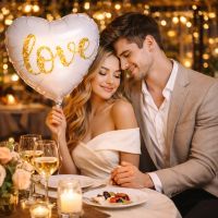 Фольгована кулька Love Glitter  Жовква