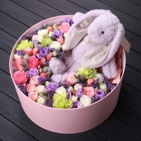 Цветочная композиция Моей зайке Самарканд