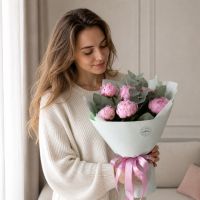 7 pink peonies Bilolutsk