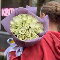 Bouquet 25 white roses Zeneva