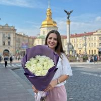 Букет 25 белых роз Ришкани