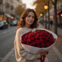 Акция! 51 красная роза Пномпень