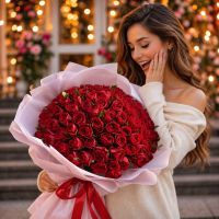 Promo! 101 red roses Bad Laer
