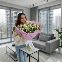 Белые тюльпаны (151 шт) Балта