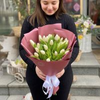 25 білих тюльпанів Великодолинське