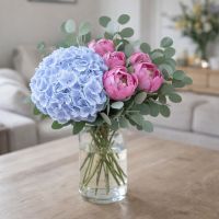 Квітуча симфонія гортензії з півоніями 🌸 Бахмач