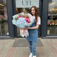 Букет з гортензією Ніжна хмара Бургас