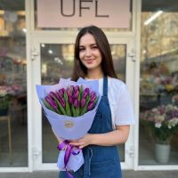 15 фіолетових тюльпанів Бразиліа