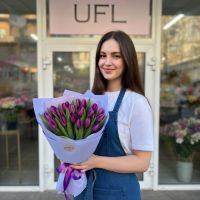 15 фіолетових тюльпанів Бразиліа