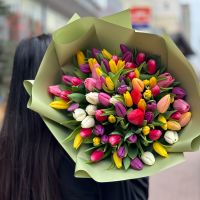 51 разноцветных тюльпанов Рукла