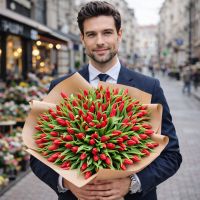 151 red tulips Lille