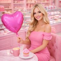 Фольговане серце малинове Ель-Кувейт