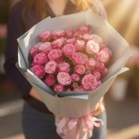 9 pink spray roses Rio de Janeiro