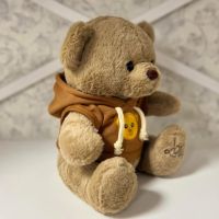 Кавовий ведмедик в худі 40 см Песочин
