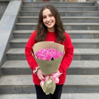 11 розовых роз Ри