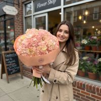 Bouquet of pink hydrangeas 7pcs Ri
