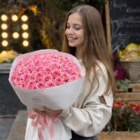 51 pink roses Kenia Afula