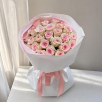 25 розовых роз Кения Поленбранг