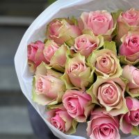 25 розовых роз Кения Базель