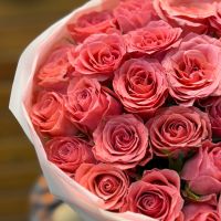 25 розовых роз Кения Мцхета