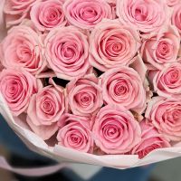 25 розовых роз Кения Крань