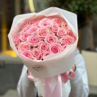 25 розовых роз Кения Дулус