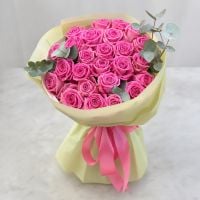 Букет 25 розовых роз Липцы