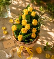 Golden music Yellow roses 13pcs Buharest