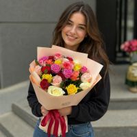 25 разноцветных роз Загреб