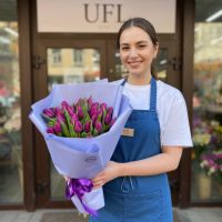 29 фиолетовых тюльпанов Киев