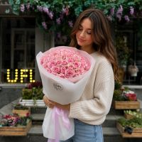 51 розовая роза Кения , Ашхайм