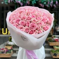 51 розовая роза Кения , Миллтаун