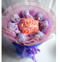 Bears and orange roses Genichesk
