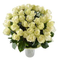35 white roses Clitheroe