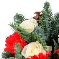 Christmas tree bouquet+Chocolate Santa Claus Odessa