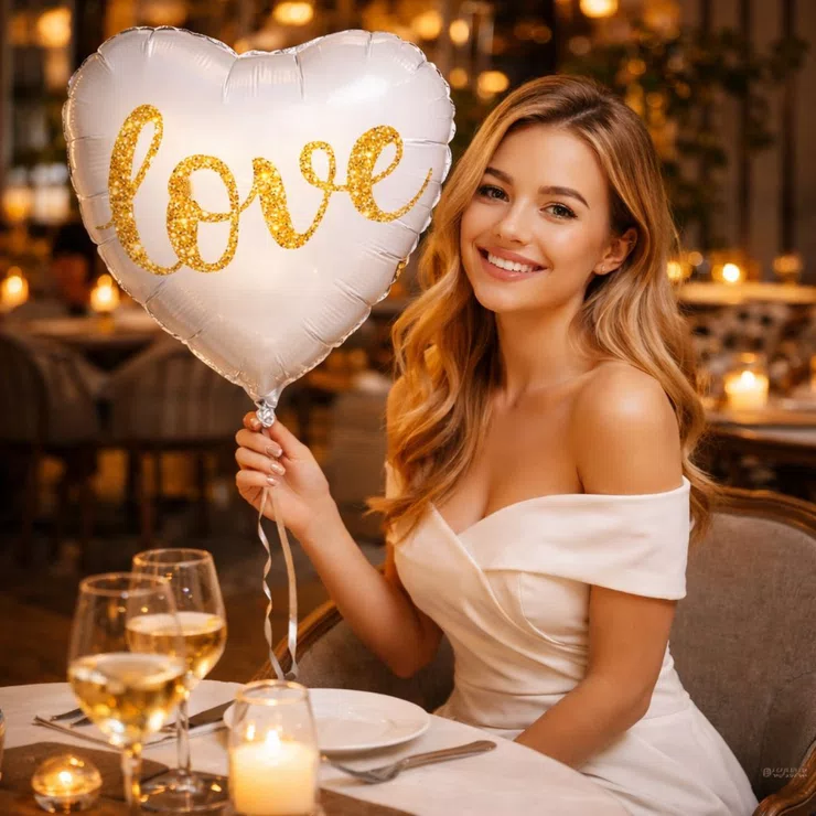 Love Glitter Heart Balloon – flower delivery in Drolshagen
