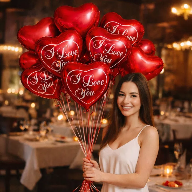 15 red heart balloons – flower delivery in Drolshagen