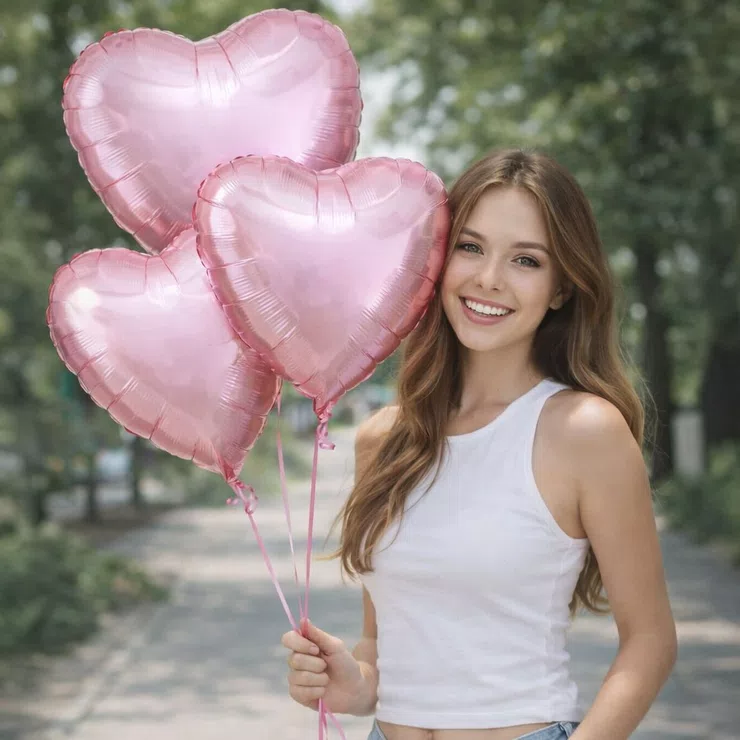 3 foil hear balloons – flower delivery in Drolshagen