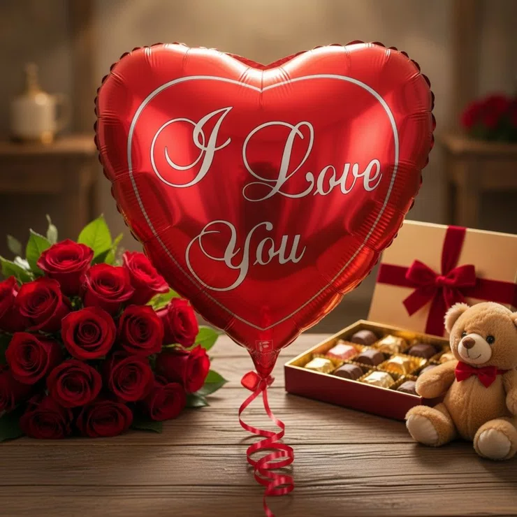 Гелиевый шарик Love You – доставка цветов в Хачмас