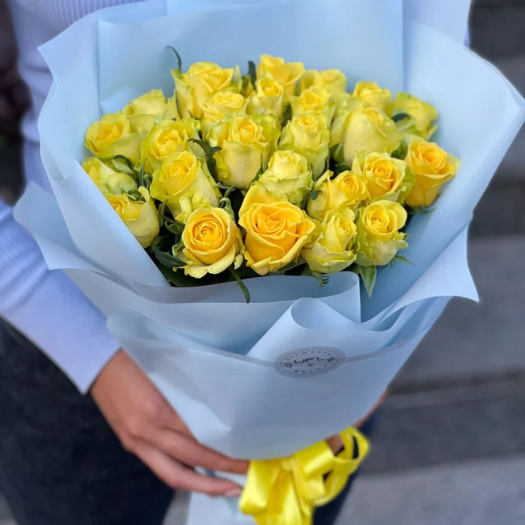 25 yellow roses – flower delivery in Kant