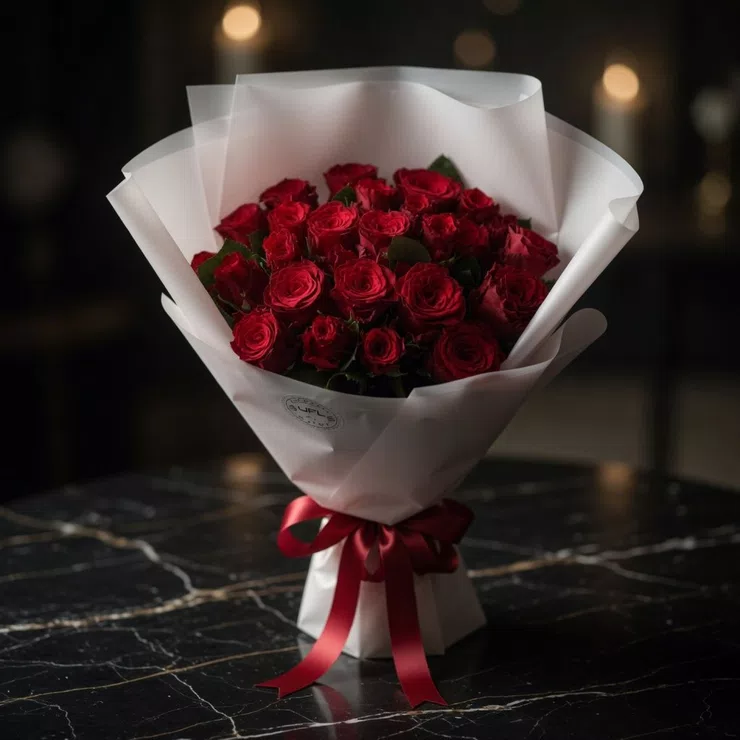 Promo! 25 red roses – flower delivery in Antonovka