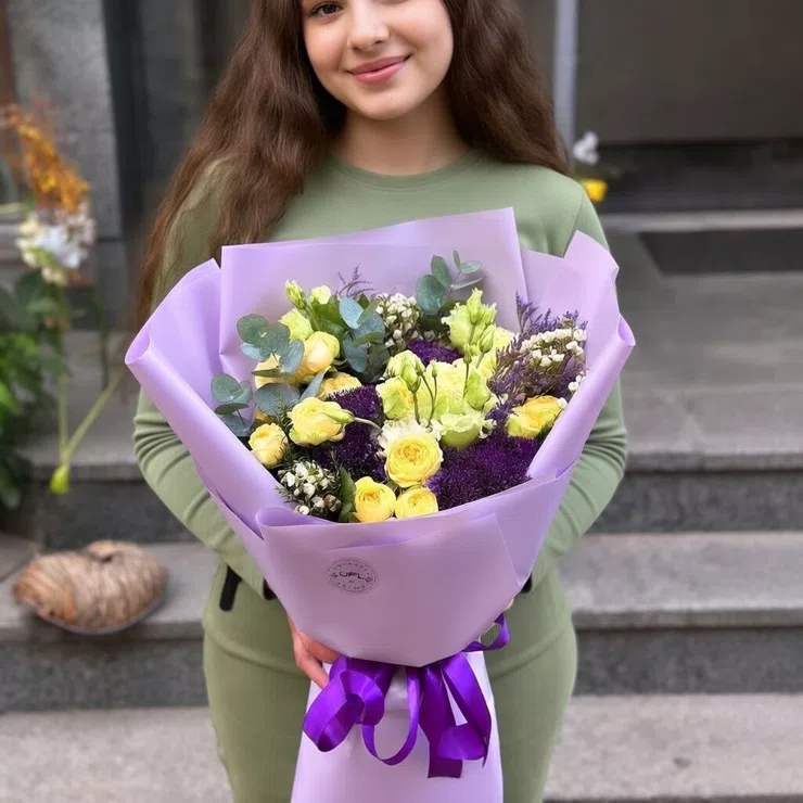 Букет цветов Весеннее солнце – доставка цветов в Куршевель