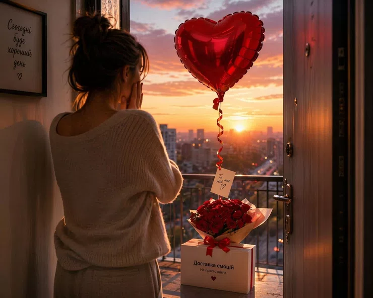 Foil balloon Red Heart – flower delivery in Mersin