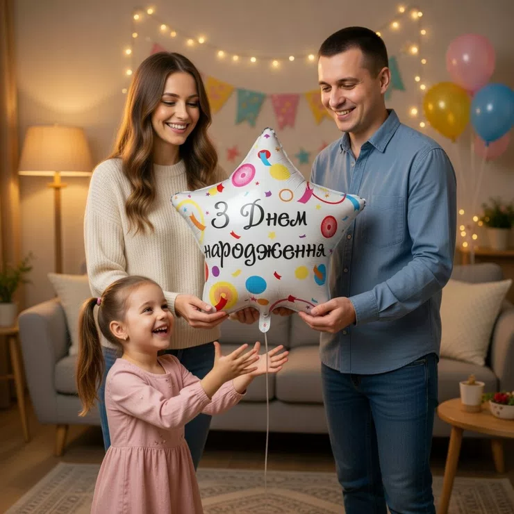 Кулька зірка З днем народження! – доставка квітів у Київ - Шевченківський район