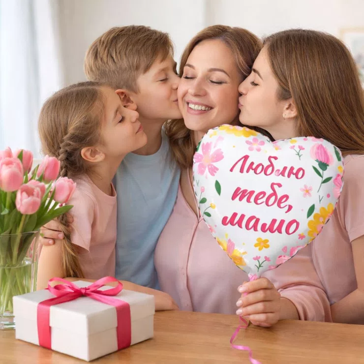 Шарик Люблю тебя, мама – доставка цветов в Киев - по городу 