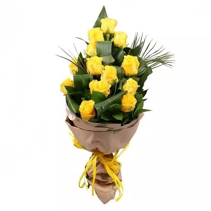Golden music Yellow roses 13pcs – flower delivery in Greifswald
