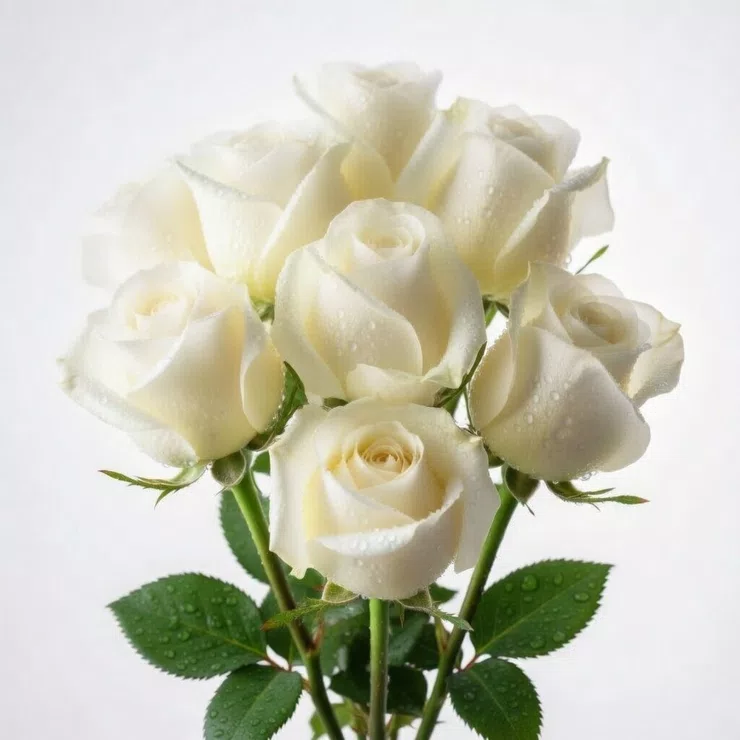 White roses by the piece – flower delivery in Ignalina