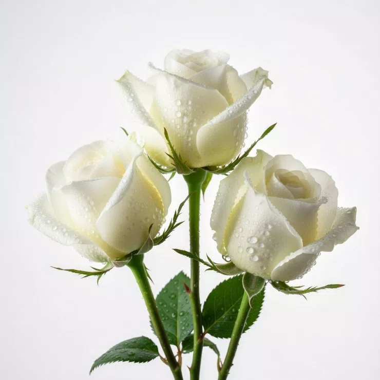 White roses by the piece – flower delivery in Olsztyn