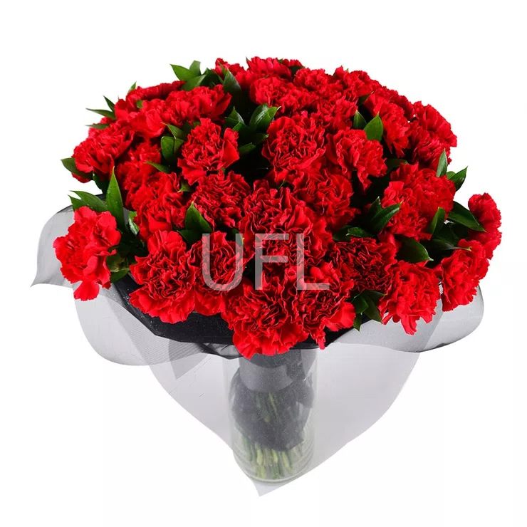 Funeral bouquet with carnations – flower delivery in Loutraki